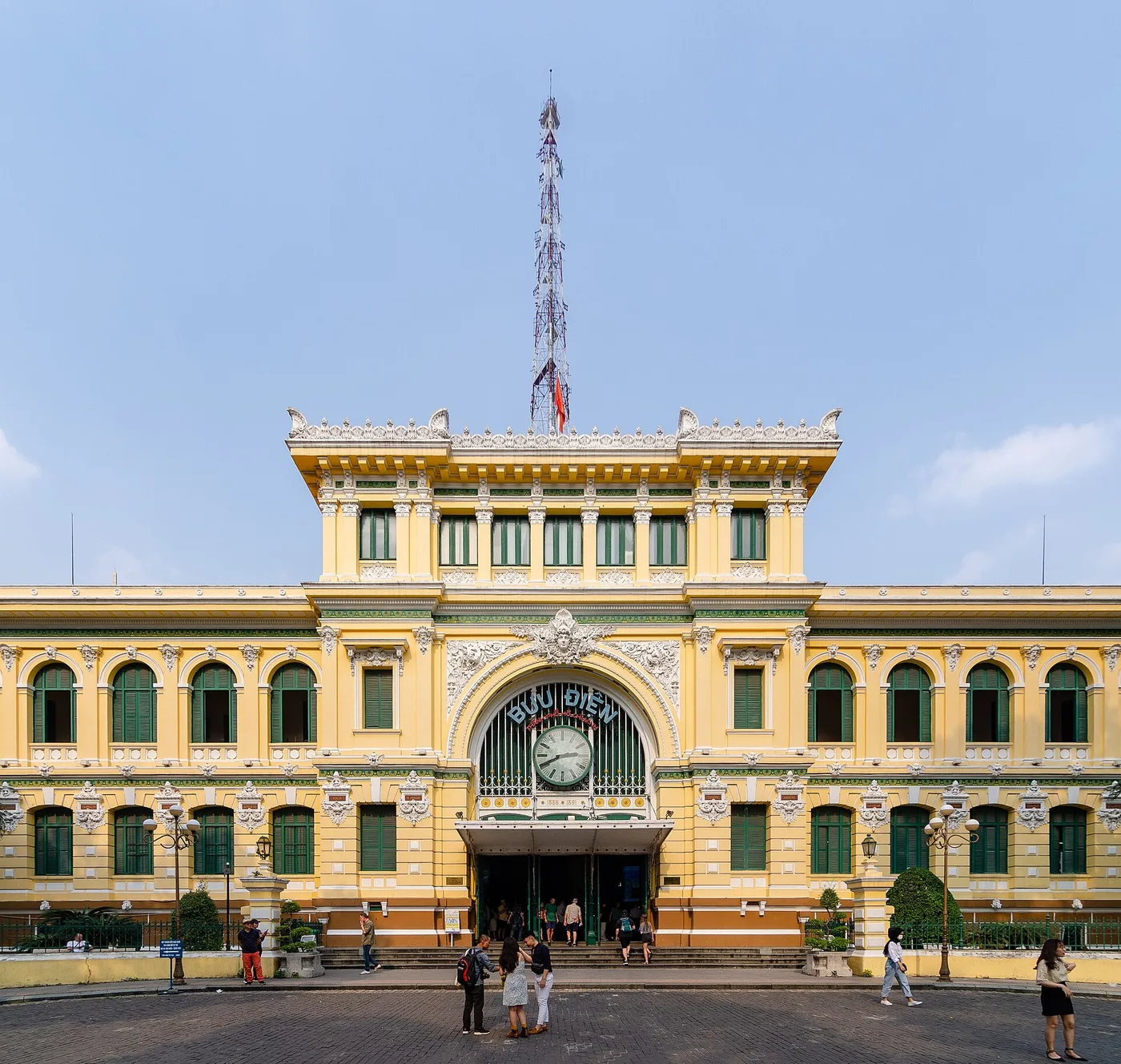 The yellow colonial Saigon Central Post Office
